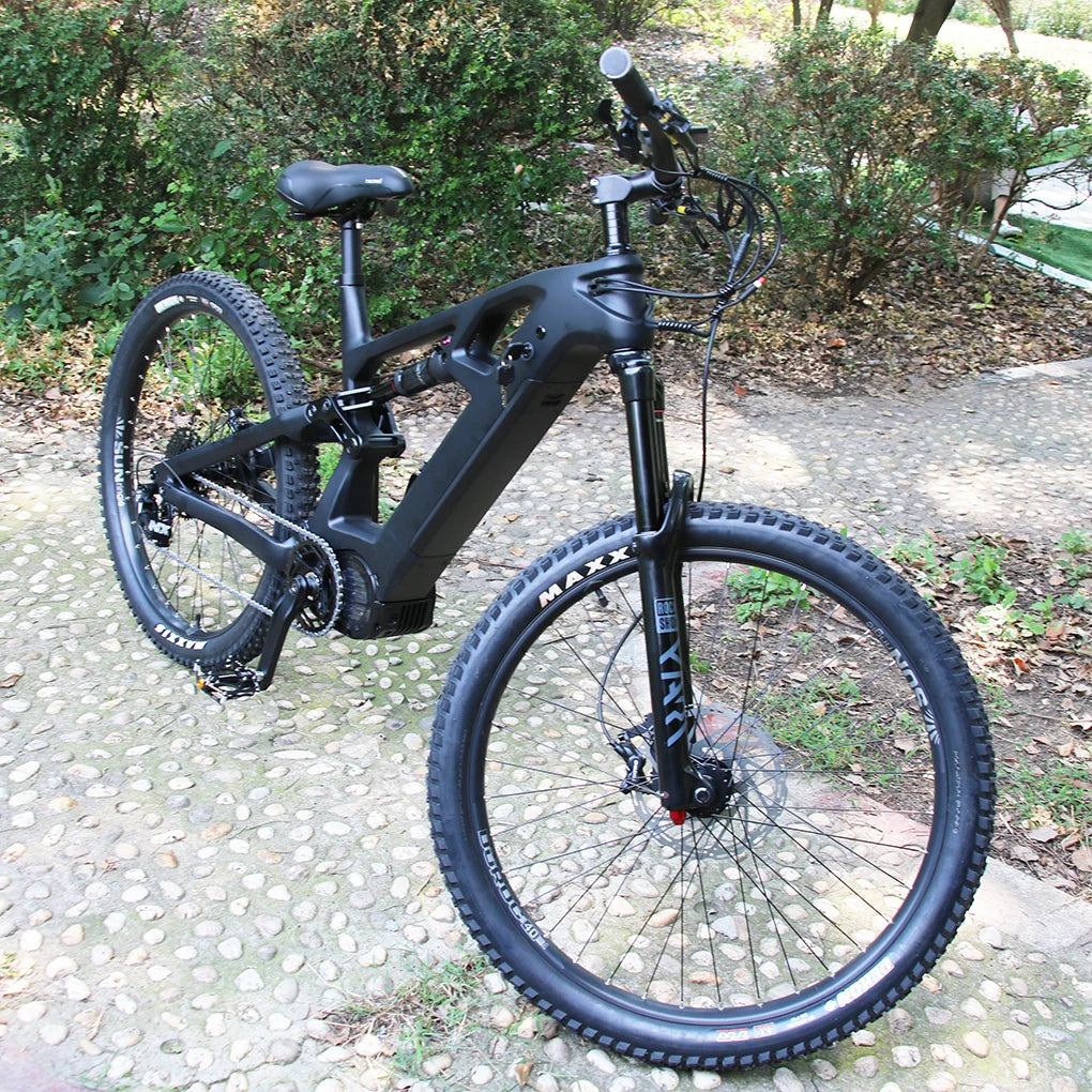 Electric Bicycle 1000W Carbon Electric Mountain Bike Frame Full Suspension Ebike