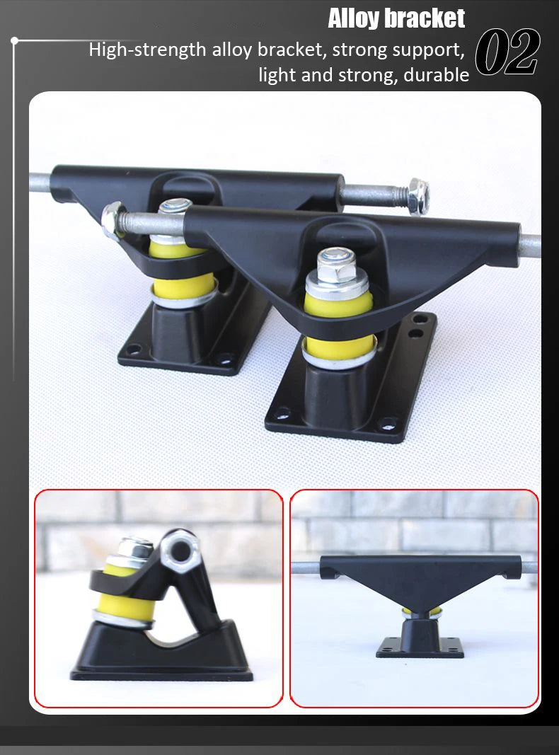 60/72/80cm Beginner Skateboard Maple Longboard Double-warped Skateboard Pro Standard Complete Skate Board for Adults Youths Kids