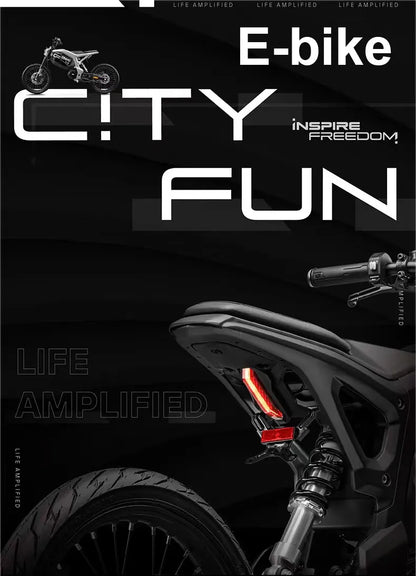 17" urban e-bike e-scooter 50km/h CITY  electric bicycle mid-motor mobility excursions Soft tail electric motorcycle smart ebike