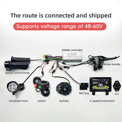Electric Bike kit with ebike electric bicycle kit 20 26'' 27.5 700C 1000W Front Rear Electric Wheel Hub Motor
