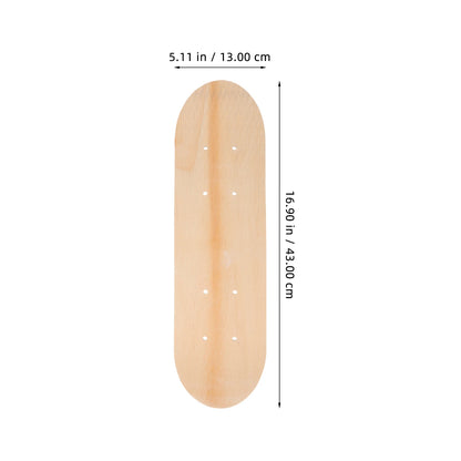 Blank Wood Skateboard Deck DIY Unpainted Board for Teens Adults Custom Design Strong and Sturdy Riding Experience for Families