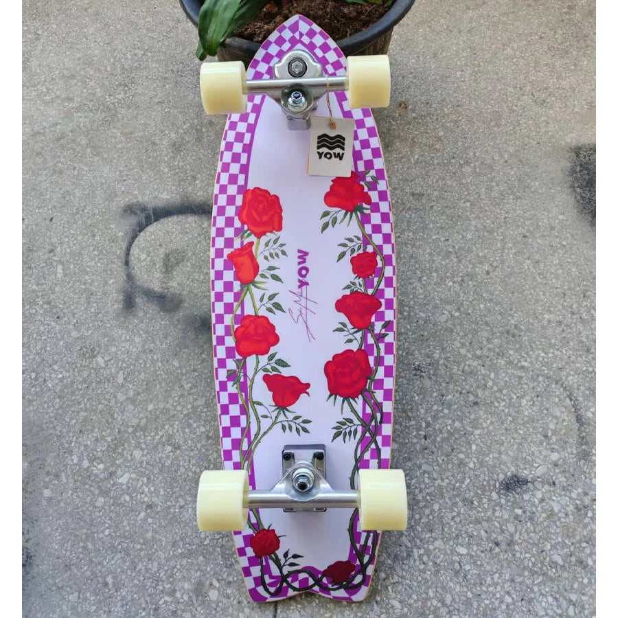 YOW land surf skateboard longboards whole kits good quality spring system branded with trucks wheels bearings and tool