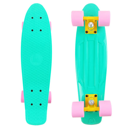58cm Skate Board Kids Leaner Retro Cruiser 22inch Children Skateboard