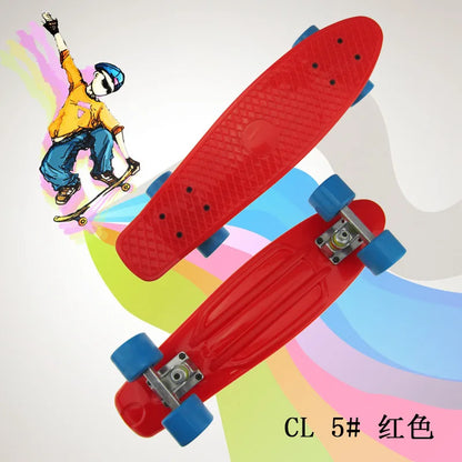58cm Skate Board Kids Leaner Retro Cruiser 22inch Children Skateboard