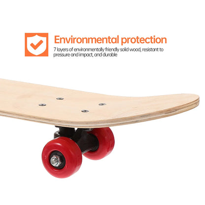 Kids Blank Skateboard Durable Diy Graffiti Skateboard Children Sports Toy Trick Skateboard Roller Outdoor Plaything Wooden Decks