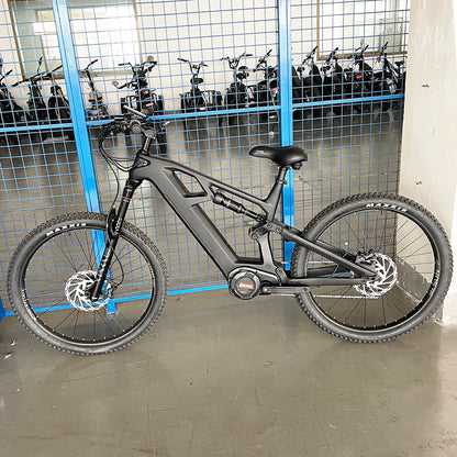 Electric Bicycle 1000W Carbon Electric Mountain Bike Frame Full Suspension Ebike