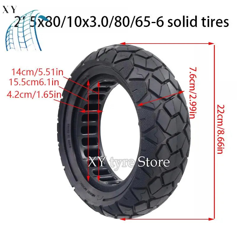 Electric BIke 10 inch 255X80/10X3.0(80/65-6) solid tire Electric Bicycle for Electric Scooter Tire accessories Electric BIke