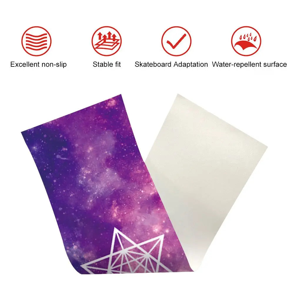 Electric Scooter Skate Board Deck Sticker Double Rocker Skateboard Sandpaper Self-adhesive Waterproof Stickers