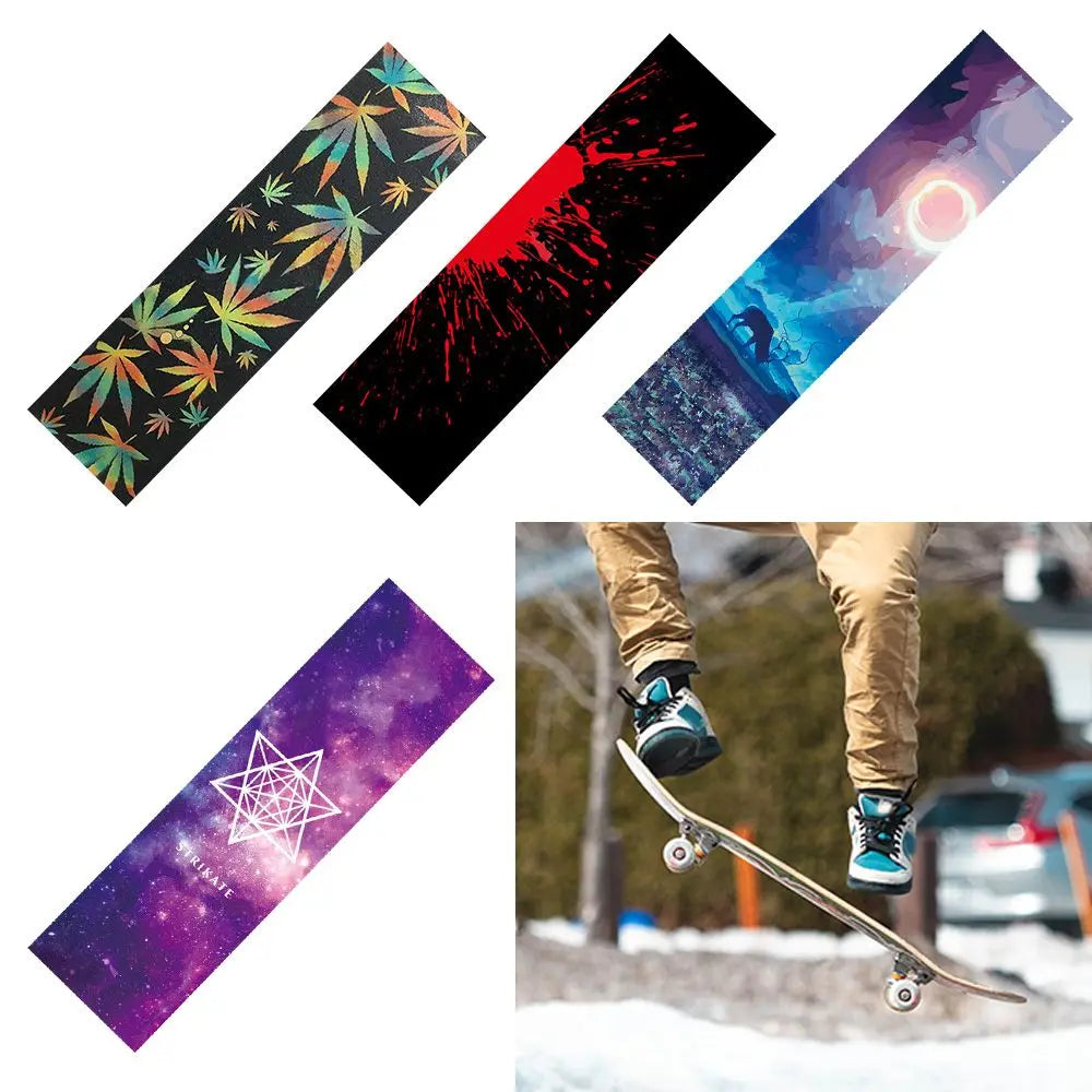 Electric Scooter Skate Board Deck Sticker Double Rocker Skateboard Sandpaper Self-adhesive Waterproof Stickers
