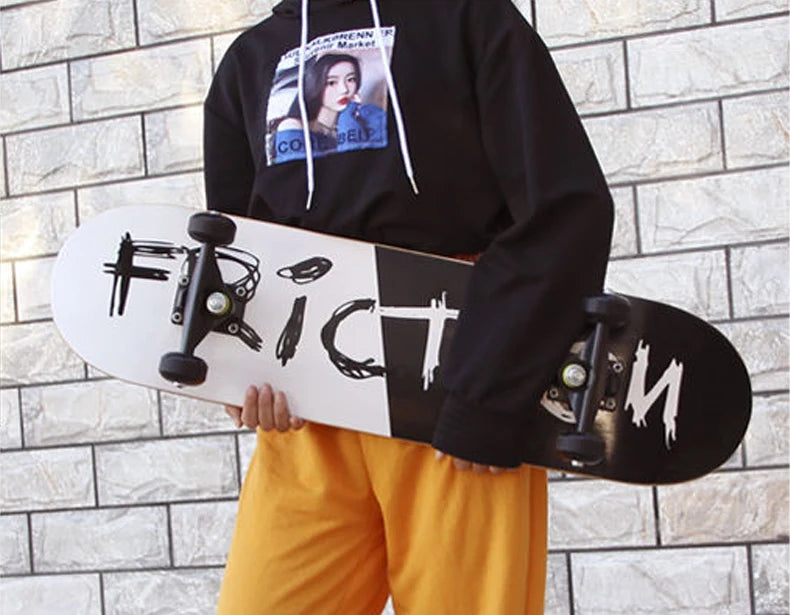 60/72/80cm Beginner Skateboard Maple Longboard Double-warped Skateboard Pro Standard Complete Skate Board for Adults Youths Kids