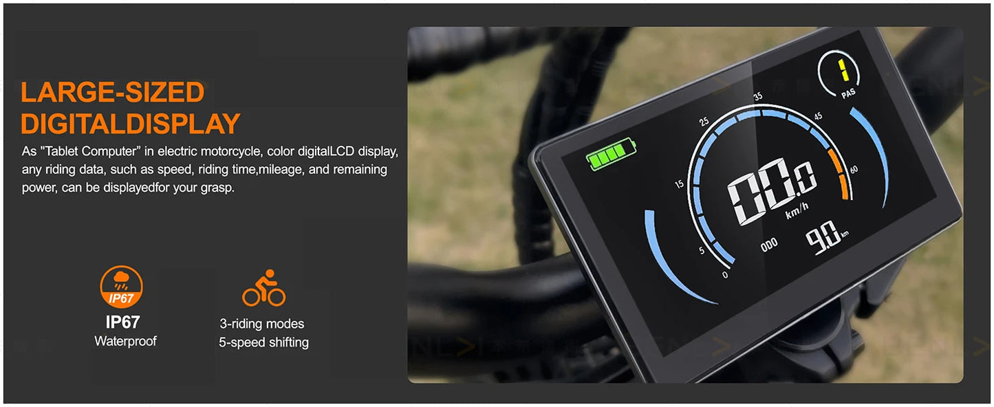 2500W Dual-Motor Electric Motorcycle 60V 40AH Battery, 120KM Range 20-inch Wide Tires with Hydraulic Brakes ebike