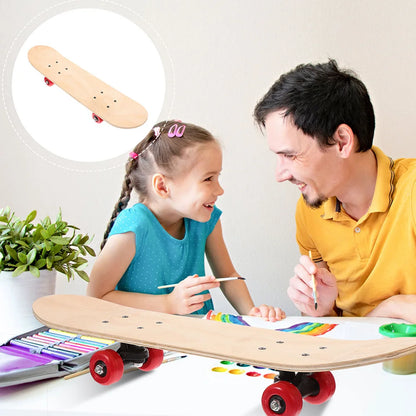 Kids Blank Skateboard Durable Diy Graffiti Skateboard Children Sports Toy Trick Skateboard Roller Outdoor Plaything Wooden Decks