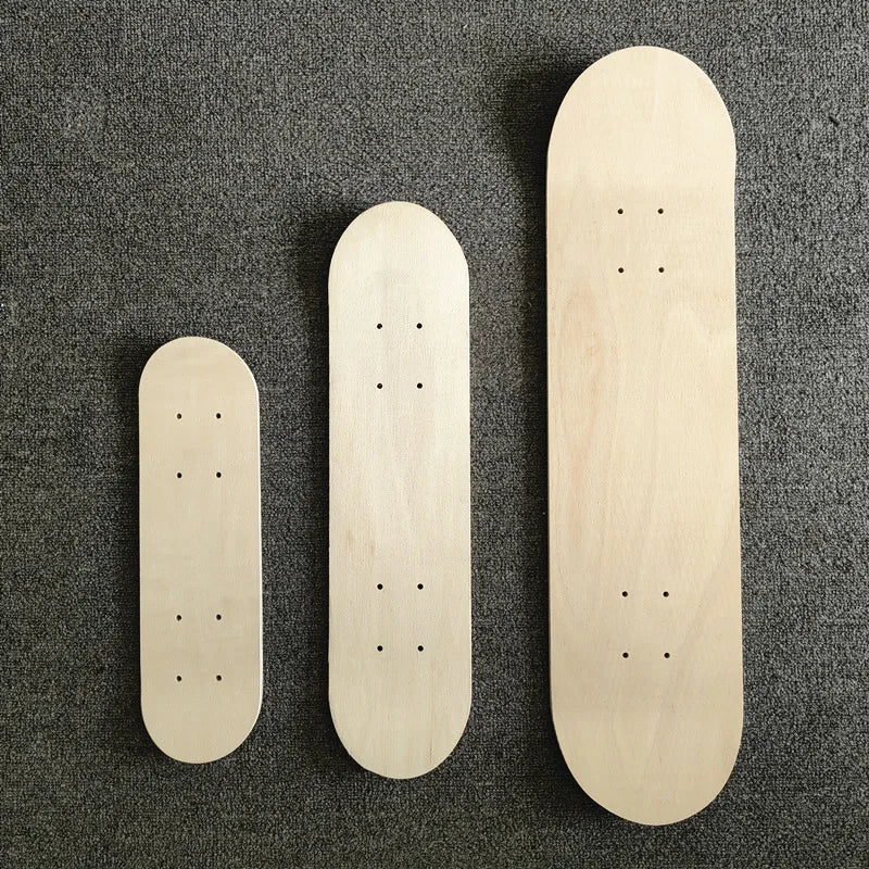 Kids DIY Blank Paintable Skateboard Deck Maple Double Kick Creative Art Party Activity Skate Board  Grip Longboard Skateboard