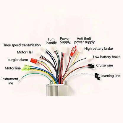 Electric Bicycle Accessories 36V/48V Electric Bike 350W Brushless DC Motor Controller For Electric Bicycle E-bike Scooter