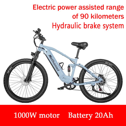 Electric bicycle 1000W 48V 20AH, 27.5“ E-Bike Long Range for Mountain & Road Riding ,electric bike adults,Mountain bikes