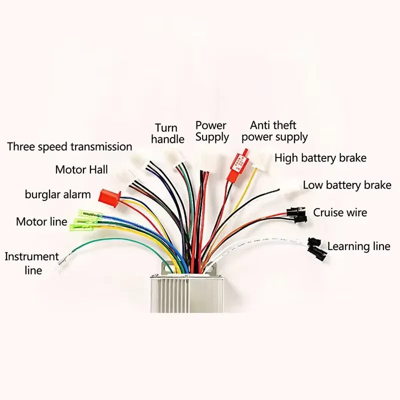 Electric Bicycle Accessories 36V/48V Electric Bike 350W Brushless DC Motor Controller For Electric Bicycle E-bike Scooter