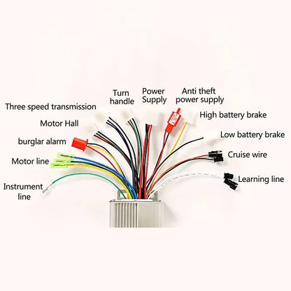 Electric Bicycle Accessories 36V/48V Electric Bike 350W Brushless DC Motor Controller For Electric Bicycle E-bike Scooter