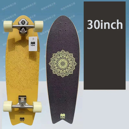 YOW land surf skateboard longboards whole kits good quality spring system branded with trucks wheels bearings and tool